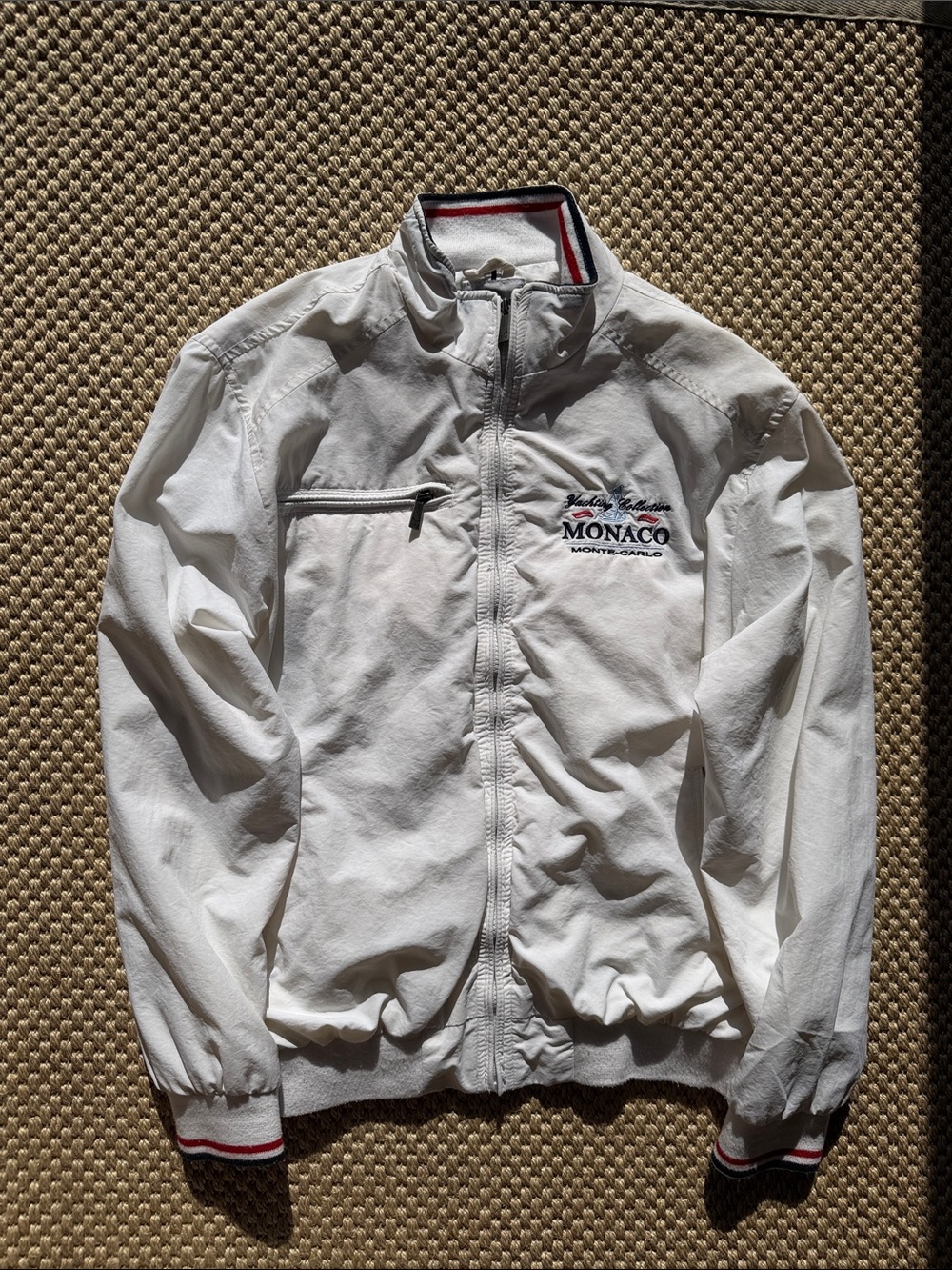 Men’s Monaco Monte-Carlo White Men's Lightweight Zip Jacket size small